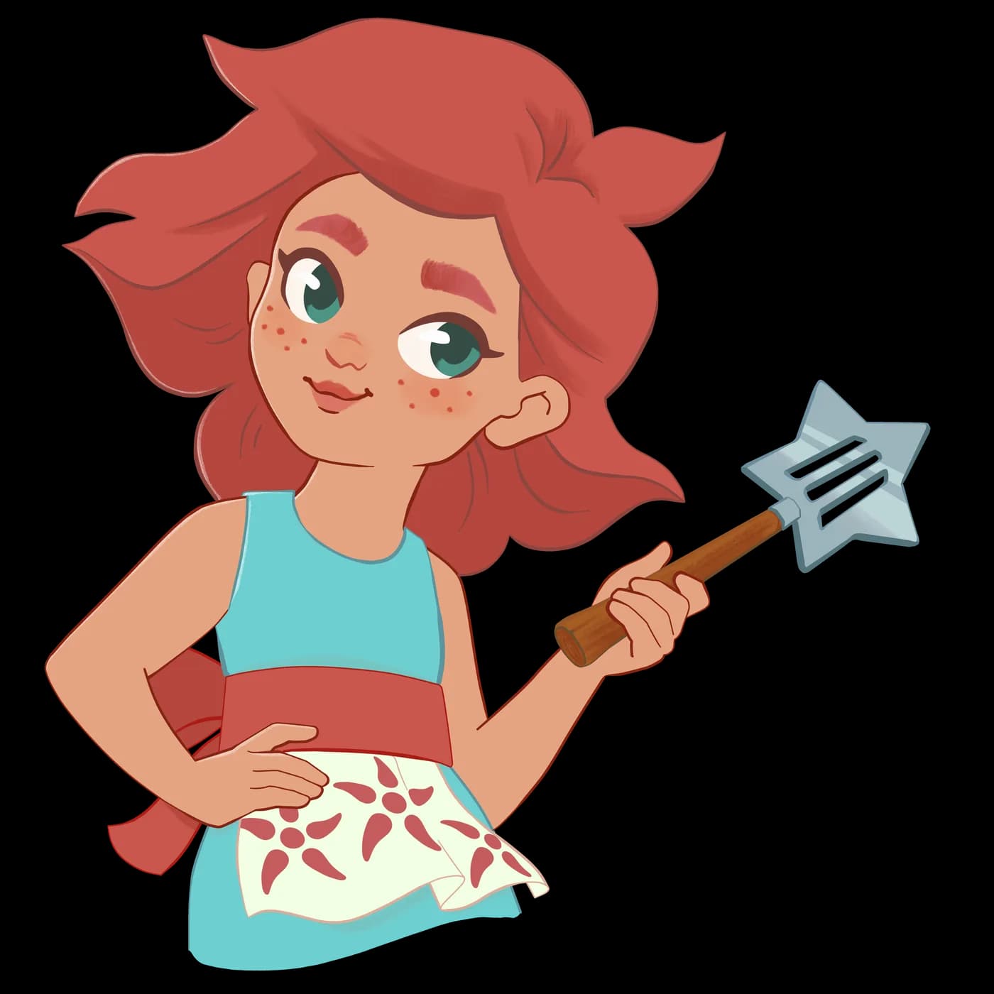 Paprika, holding her spatula wand